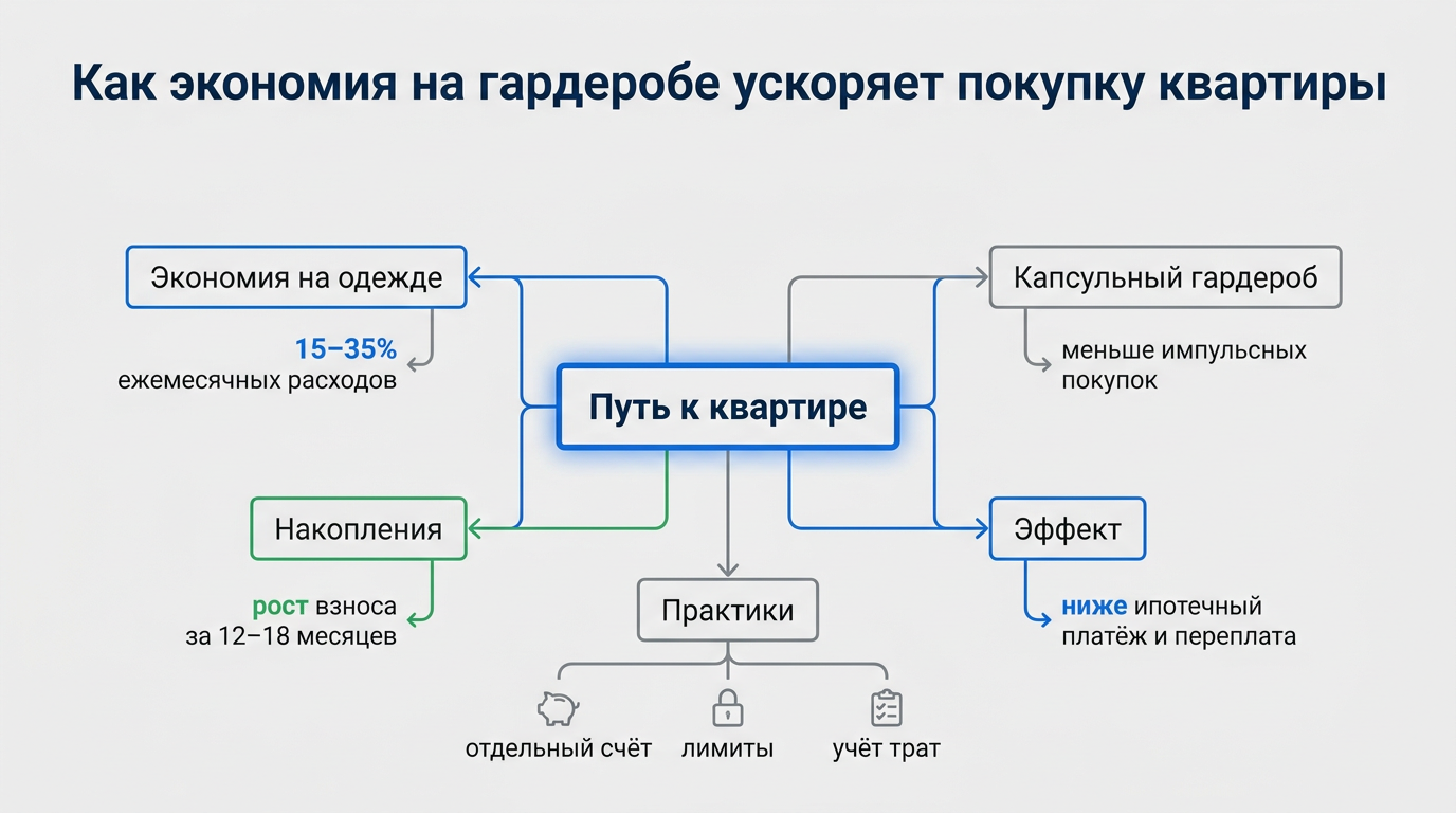 Почему экономия на гардеробе ускоряет путь к квартире